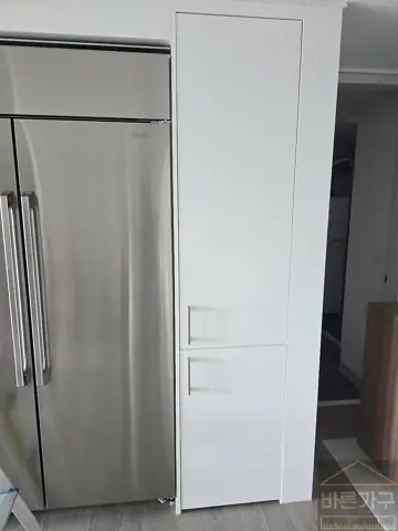 부산냉장고장리폼, e편한세상시민공원에서 틈새수납장을 매력 넘치는 홈카페로 바꿔드렸습니다. 현장 사진