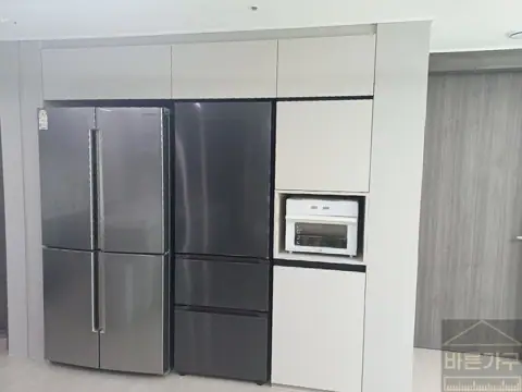양산 냉장고장리폼, 사송제일풍경채의 새 가전을 가구처럼 만드는 키친핏 시공