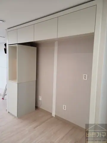 남천자이, 1도어 3대를 깔끔한 키친핏으로 만들어드린 바른가구의 냉장고장리폼(홈바)! by.부산